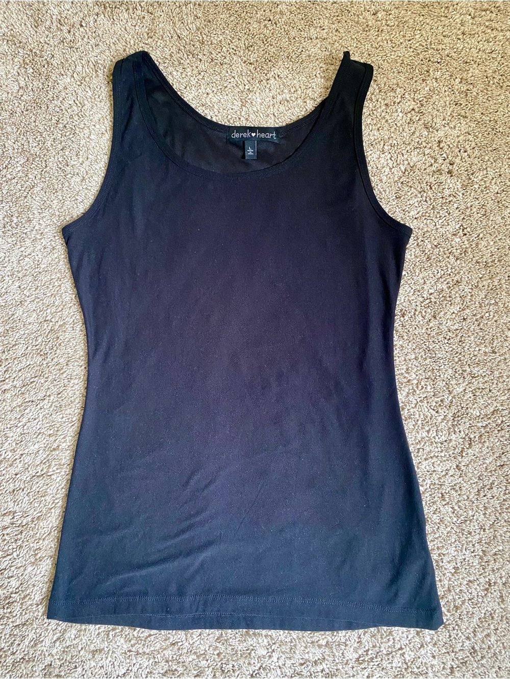 Derek Heart Black Tank Top - Medium/Large